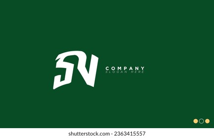 SV Alphabet letters Initials Monogram logo VS, S and V
