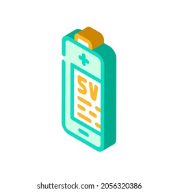 sv battery isometric icon vector. sv battery sign. isolated symbol illustration