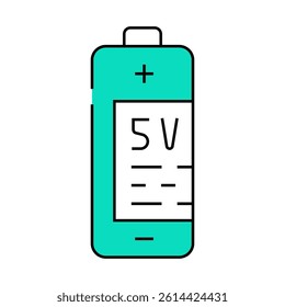 sv battery line icon vector. sv battery sign. isolated symbol illustration