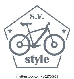 SV bike style logo. Simple illustration of SV bike style vector logo for web design