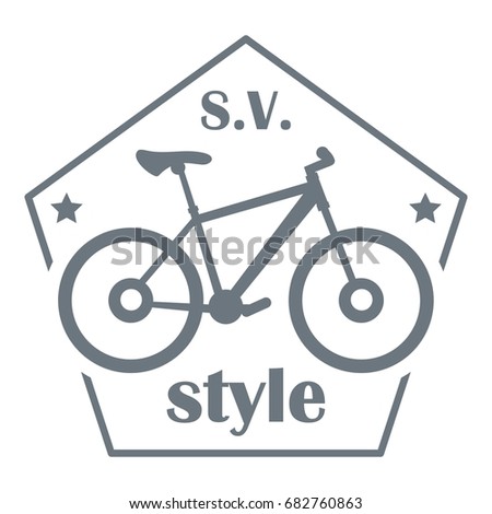 SV bike style logo. Simple illustration of SV bike style vector logo for web design