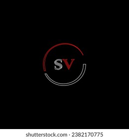 SV creative modern letters logo design template