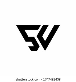 SV SV desain logo surat vector