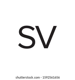 SV initial letter logo template vector icon design
