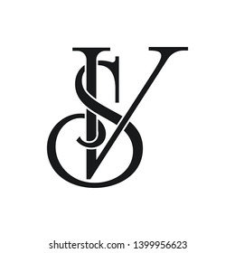 Sv Initial Letter Logo Vector Element Stock Vector (Royalty Free ...