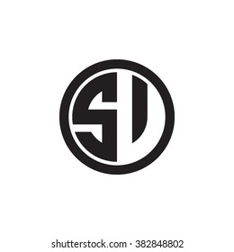 SV initial letters circle monogram logo