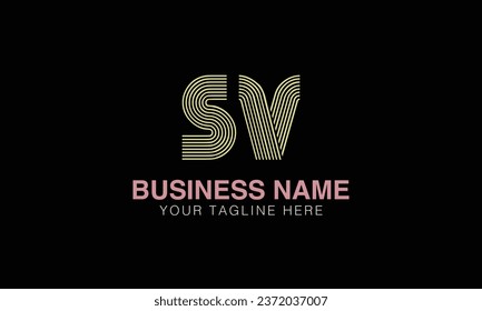 SV initial logo | initial based abstract modern minimal creative logo, vector template image. luxury logotype , real estate homie . typography . initials 