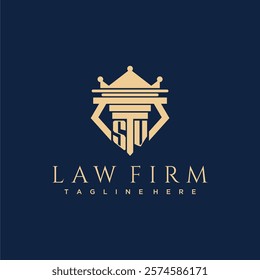 SV initial monogram logo for lawfirm vector design