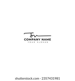Sv Initial signature logo vector design