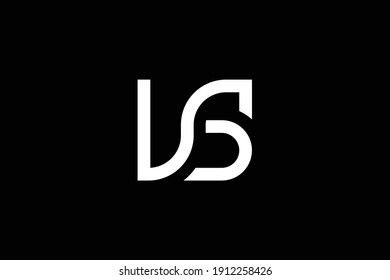 SV letter logo design on luxury background. VS monogram initials letter logo concept. SV icon design. VS elegant and Professional white color letter icon on black background.