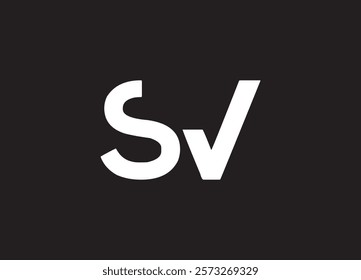 SV letter logo and initial logo design