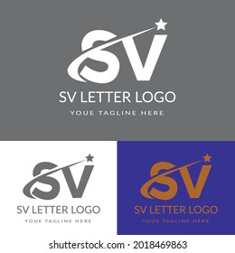 SV Letter Logo , SV letter logo templarte