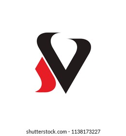 sv letter vector logo
