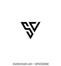 SV LETTER VECTOR LOGO ABSTRACT TEMPLATE