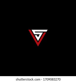 SV LETTER VEKTORILLUSTRATION LOGO ABSTRACT