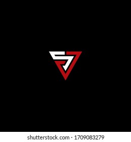 SV LETTER VECTOR LOGO ABSTRACT