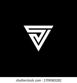 SV LETTER VECTOR LOGO ABSTRACT