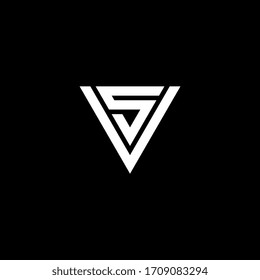 SV LETTER VECTOR LOGO ABSTRACT