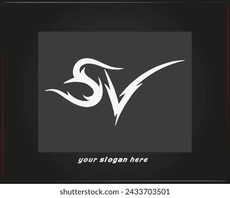  SV logo.SV abstract.SV latter vector Design.SV Monogram logo design .company logo