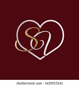 SV logo design vector icon symbol