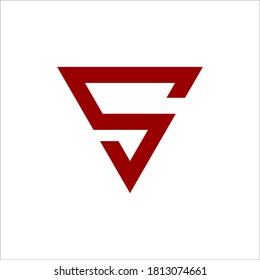 SV logo design vector sign