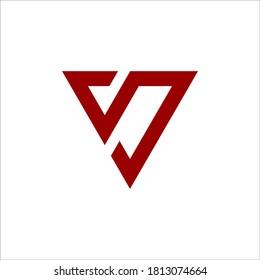 SV logo design vector sign