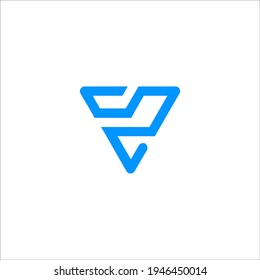 SV logo design vector sign