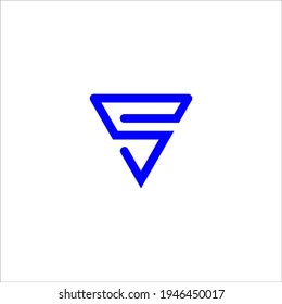 SV logo design vector sign