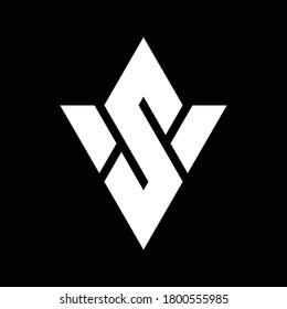 SV monogram logo. Illustrated vector logo. SV minimal logo concept