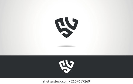 SV Shield Monogram Letter Logo 