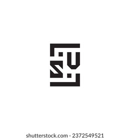 SV square concept retro logo in high quality professional design that will print well across any print media