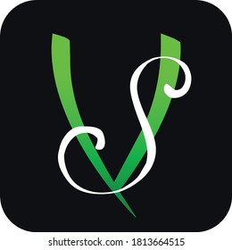 Icono de diseño de logotipo de texto SV