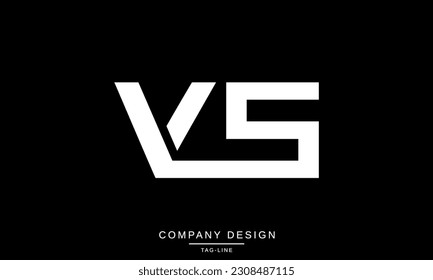 Monograma del logotipo de las letras abstractas de SV, VS