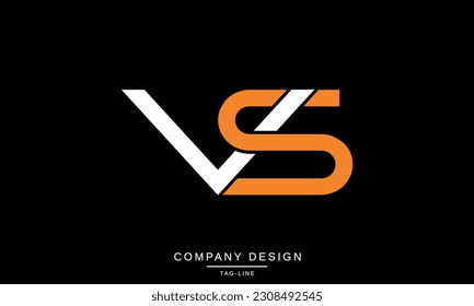 Monograma del logotipo de las letras abstractas de SV, VS
