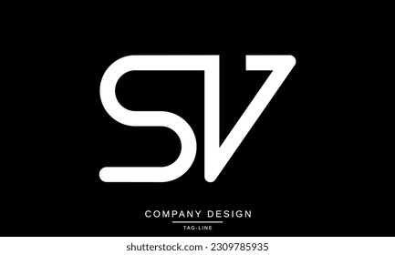 SV, VS, Monogramm für abstrakte Buchstaben des Logos