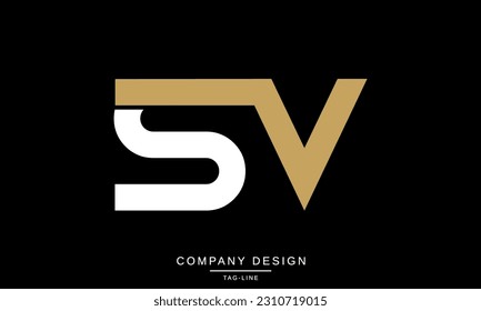 SV, VS, Monogramm für abstrakte Buchstaben des Logos