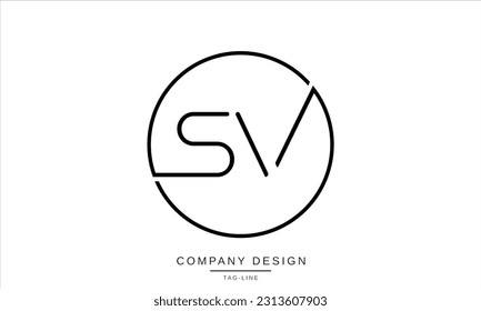 SV, VS, Abstract Letters Logo Monogram