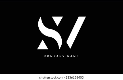 SV, VS Abstract Letters Logo Monogram