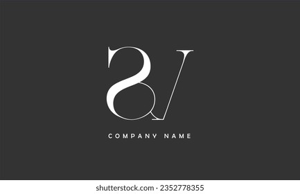 SV, VS Logo-Monogramm für abstrakte Buchstaben
