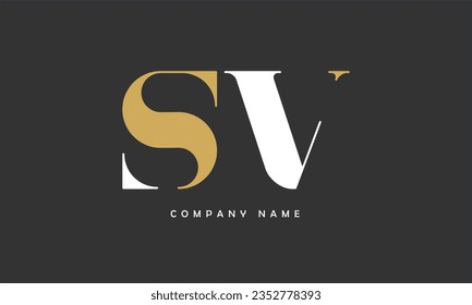 SV, VS Abstract Letters Logo Monogram