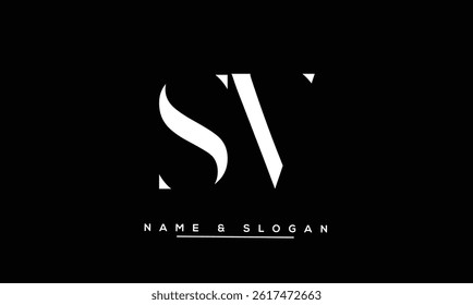 SV, VS Abstract Letters Logo Monogram