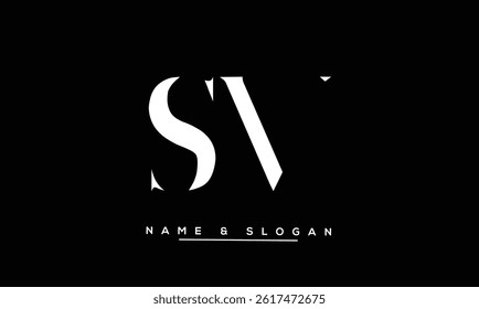 SV, VS Abstract Letters Logo Monogram