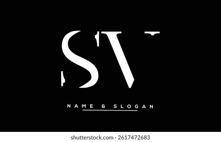 SV, VS Abstract Letters Logo Monogram