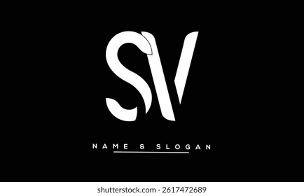 SV, VS Abstract Letters Logo Monogram
