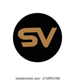 SV / VS LETTER LOGO DESIGN VICTOR