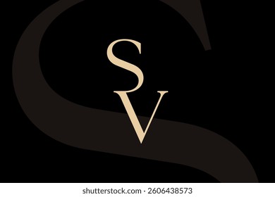 SV or VS letter logo icon design. Classic style luxury initials monogram.