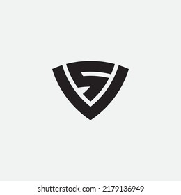 SV or VS letter monogram logo template.