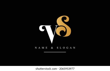 SV, VS, S, V abstract letters logo monogram