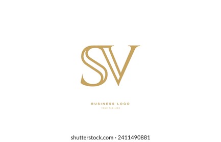  SV, VS, S, V, Abstract Letters Logo Monogram