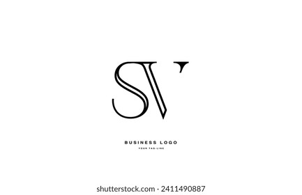  SV, VS, S, V, Abstract Letters Logo Monogram